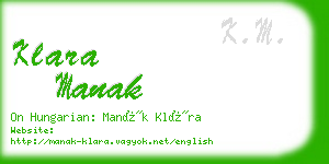 klara manak business card